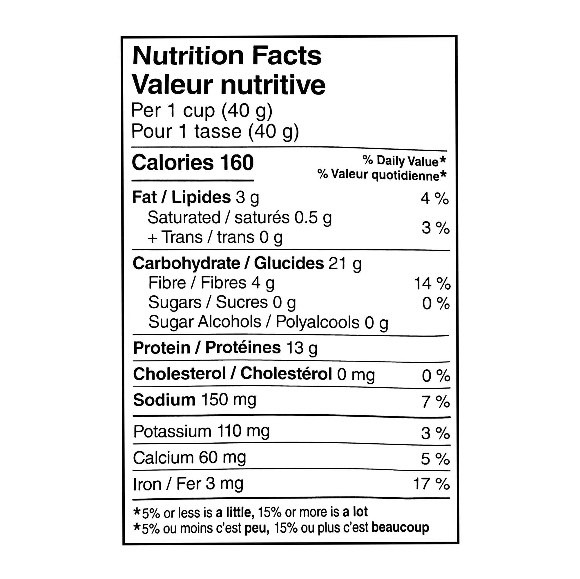 Nutrition facts label for a Farm Girl Cinnamon Crisps Cereal 680g packaging on a white background