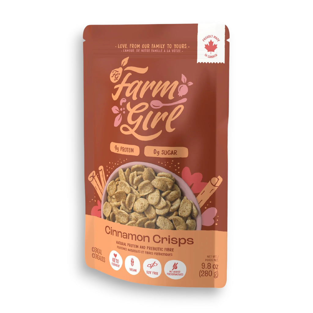 Farm Girl Cinnamon Crisps Cereal, 280g/9.8 oz., Pouch, front of pouch