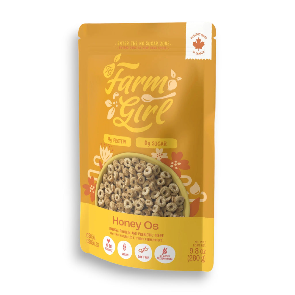 Farm Girl Honey Os Cereal, 280g/9.8 oz., Pouch, front of pouch