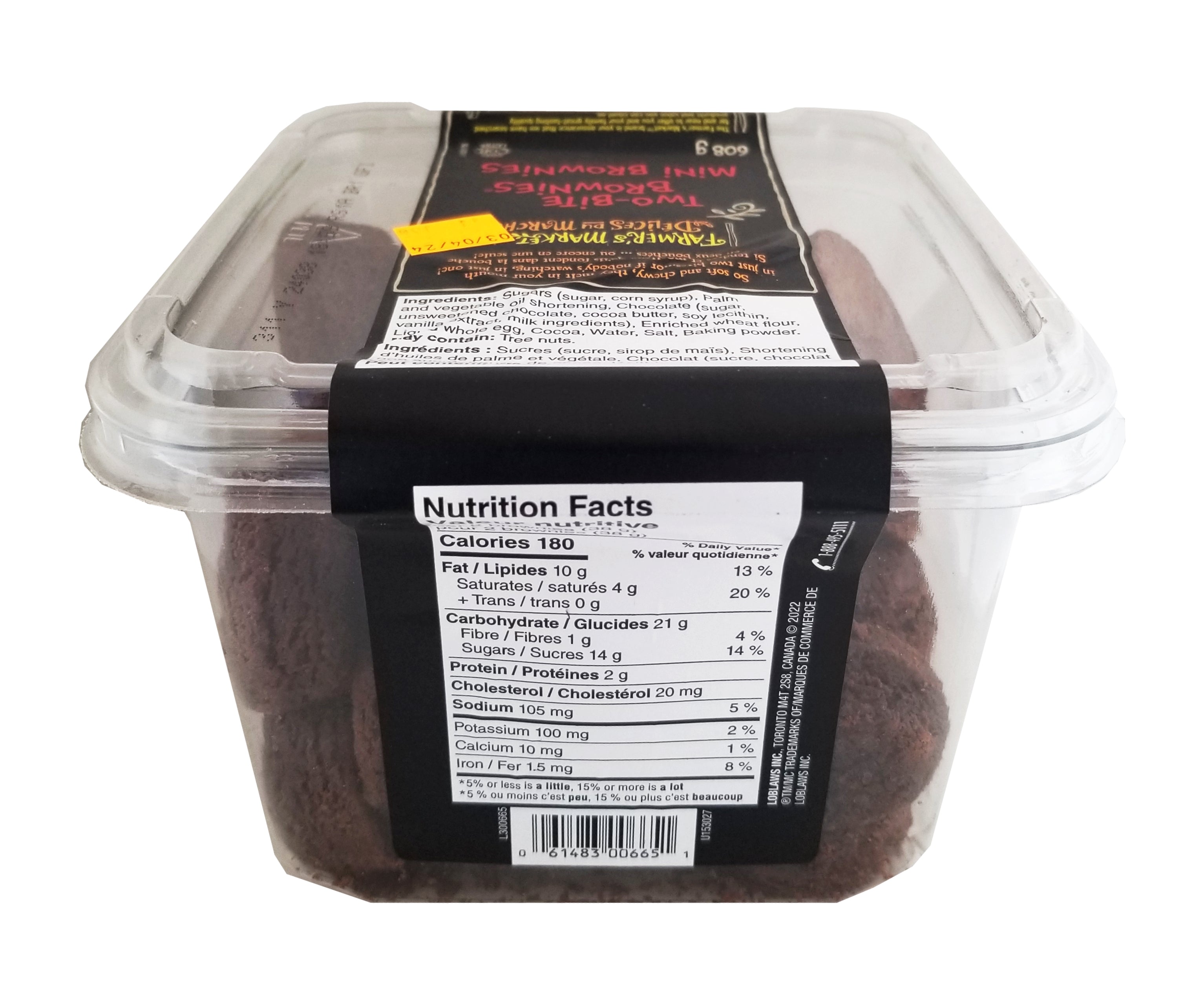 Farmer's Market Two-Bite Brownies, 608g/1.3 lbs