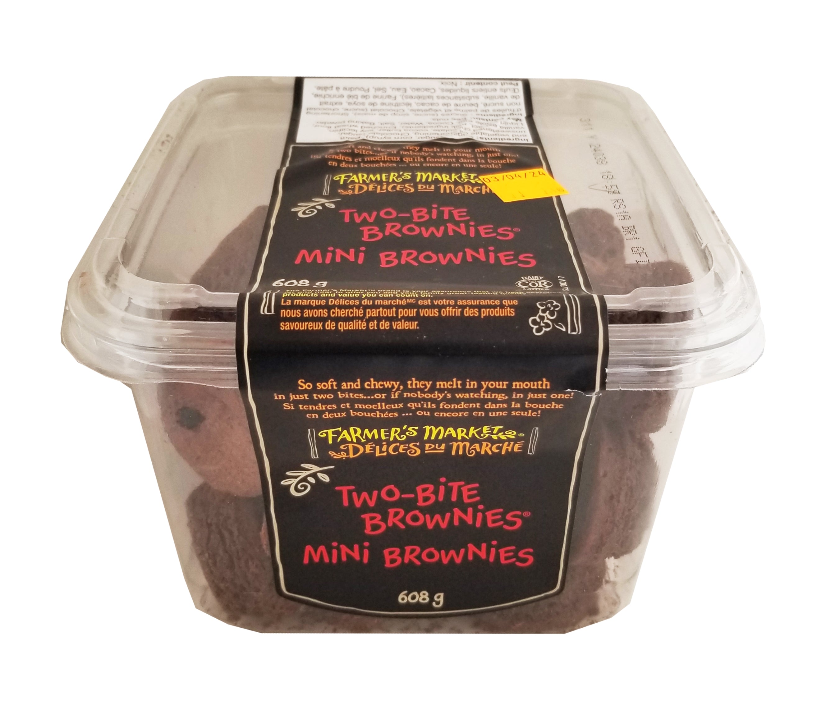 Farmer's Market Two-Bite Brownies, 608g/1.3 lbs