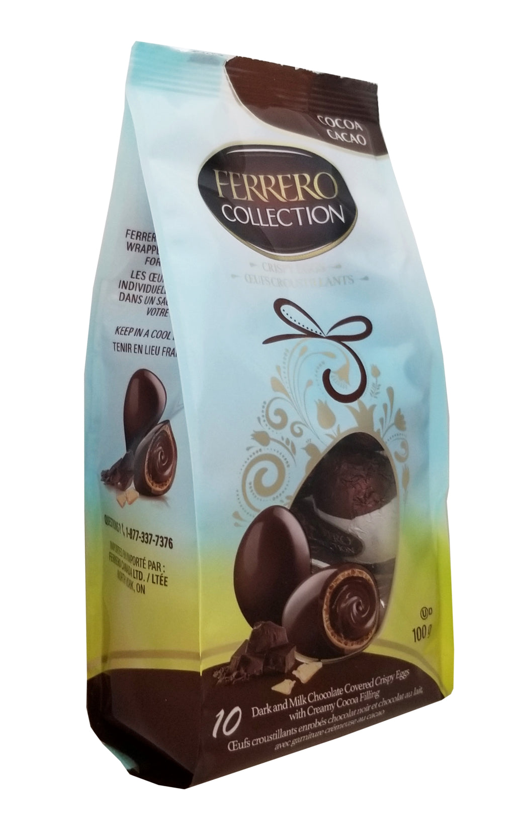 Ferrero Collection Crispy Cocoa Eggs, 10 count, 100g/3.5 oz. Bag {Imported from Canada}