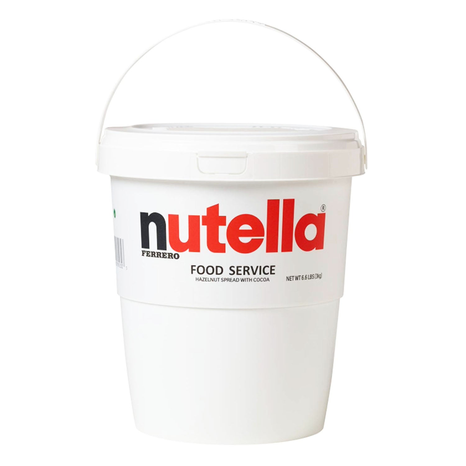Nutella food service 3 kg hazelnut cocoa spread bulk tub, front angle