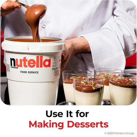 Nutella 3 kg bulk hazelnut cocoa spread perfect for desserts and pastries