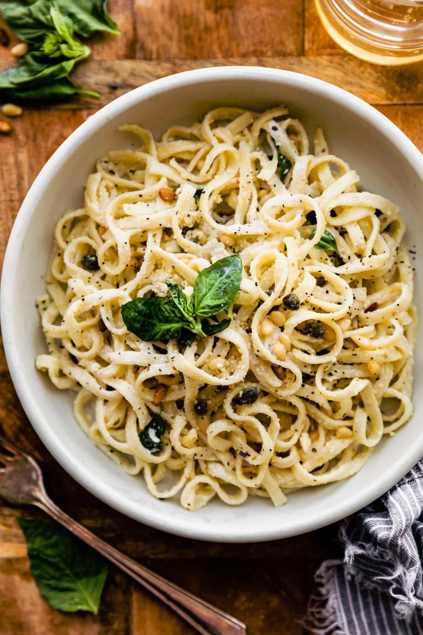 Club House Pasta  Alfredo meal prepared.