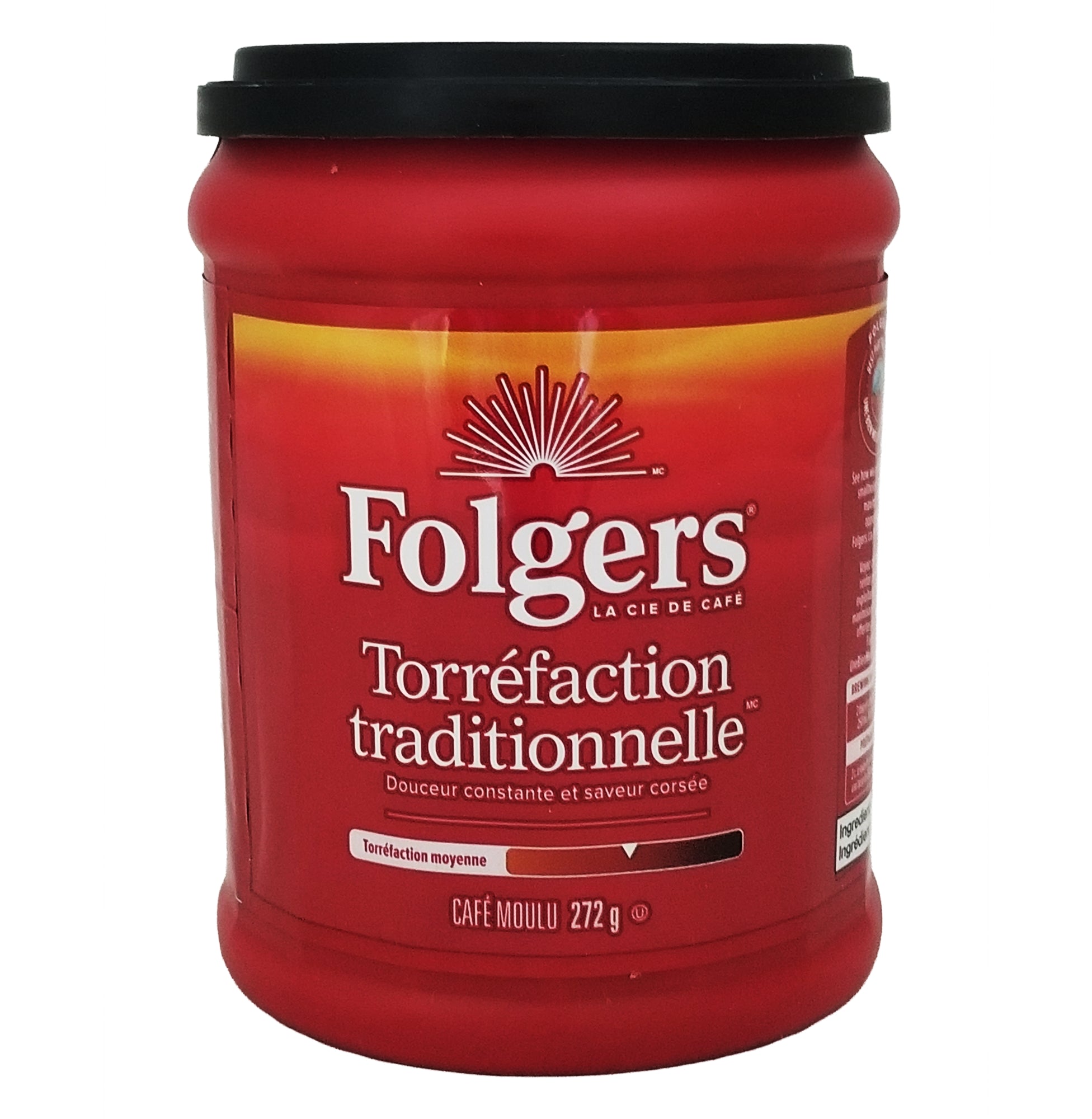 Folgers Classic Roast Ground Coffee – 272 g (9.6 oz) - Back