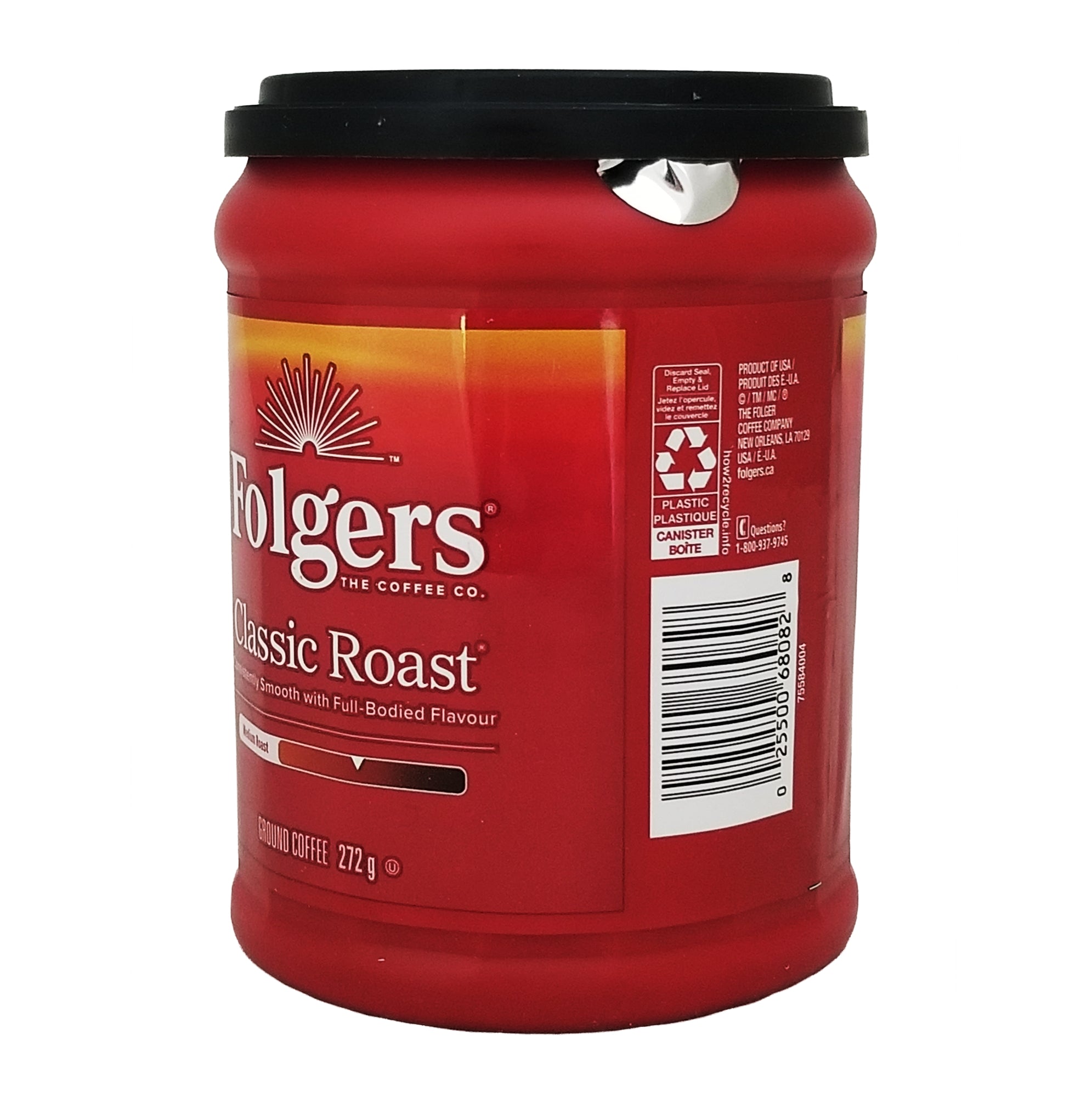 Folgers Classic Roast Ground Coffee – 272 g (9.6 oz) - Barcode