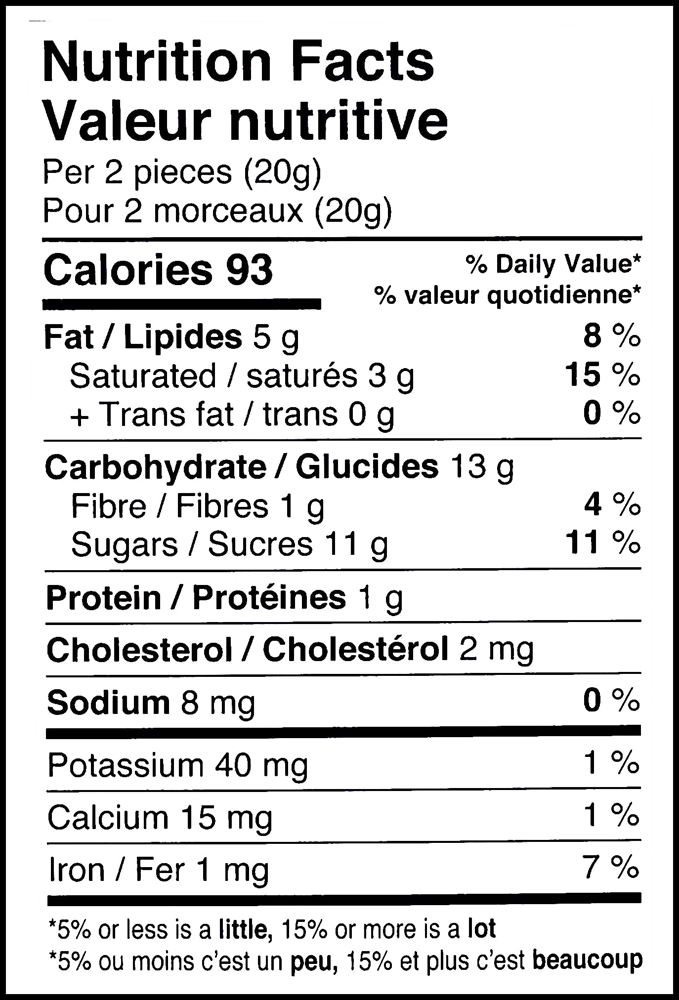 Freddo Caramel Filled Milk Chocolate Pumpkins, Individually Wrapped, 40 pcs, 240g/8.5 oz., nutrition facts label