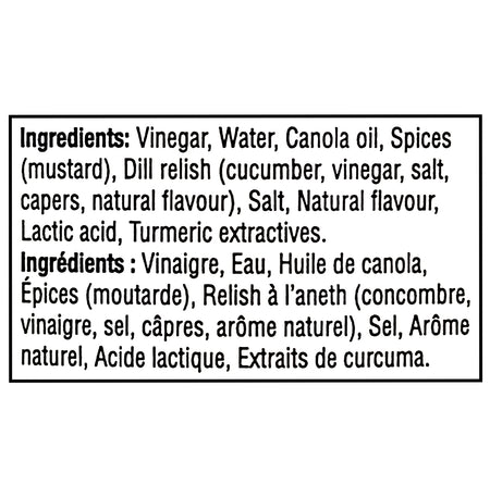 French's Dill Pickle Mustard Spread 325ml ingredients list