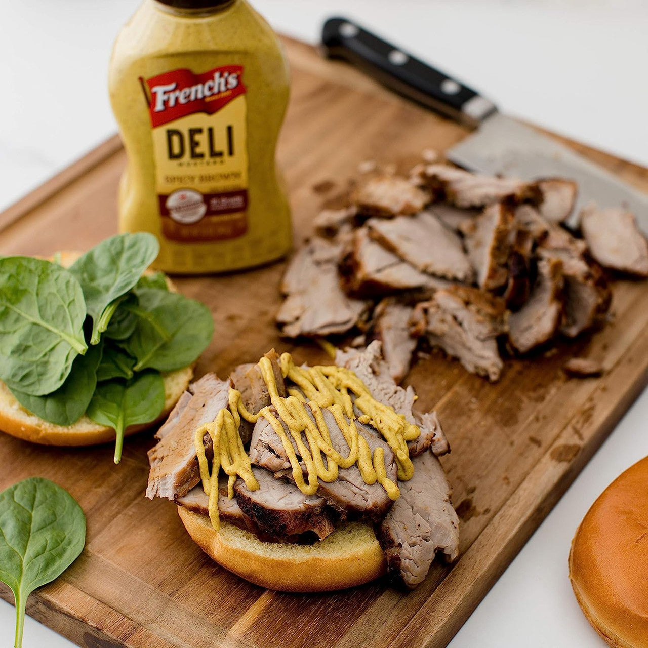 French's Bold 'n Spicy Deli Mustard On Meat