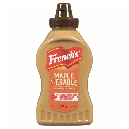 French’s Maple Mustard 325 mL squeeze bottle front label
