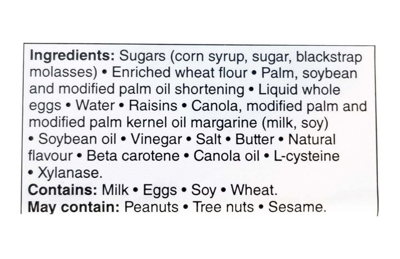 Your Fresh Market Raisin Butter Tarts, 510g/18oz., 6 Tarts, {Imported from Canada}