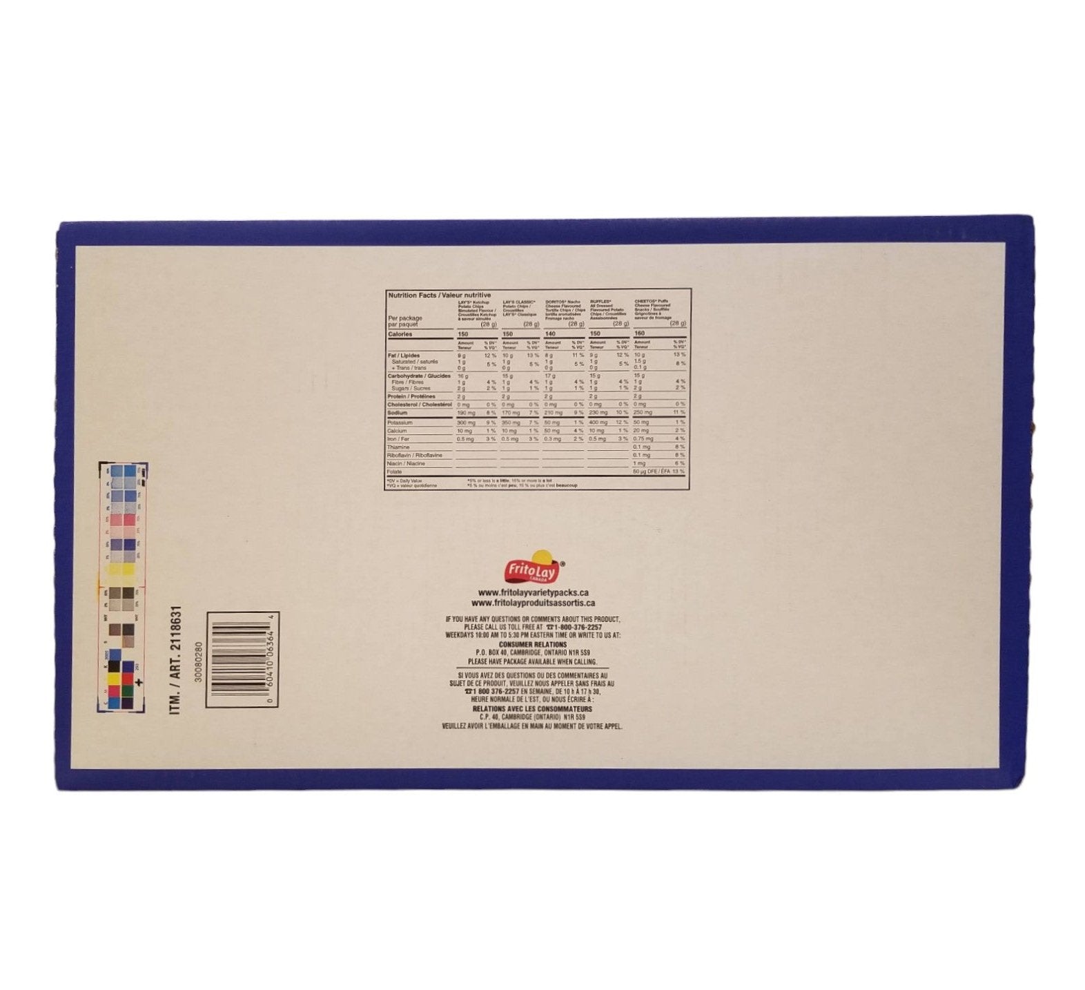 Frito Lay Variety Pack 54 count bottom