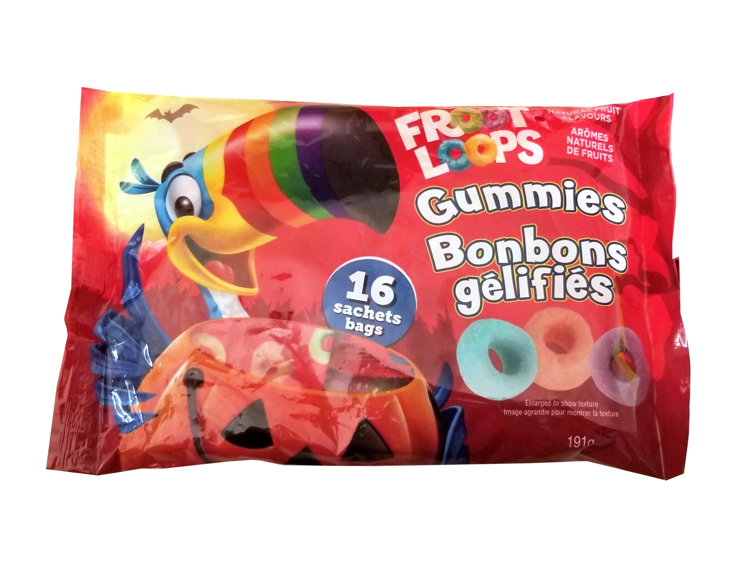 Kellogg's Froot Loops Gummies, 16ct, 191g/6.7 oz. Bag {Imported from Canada}