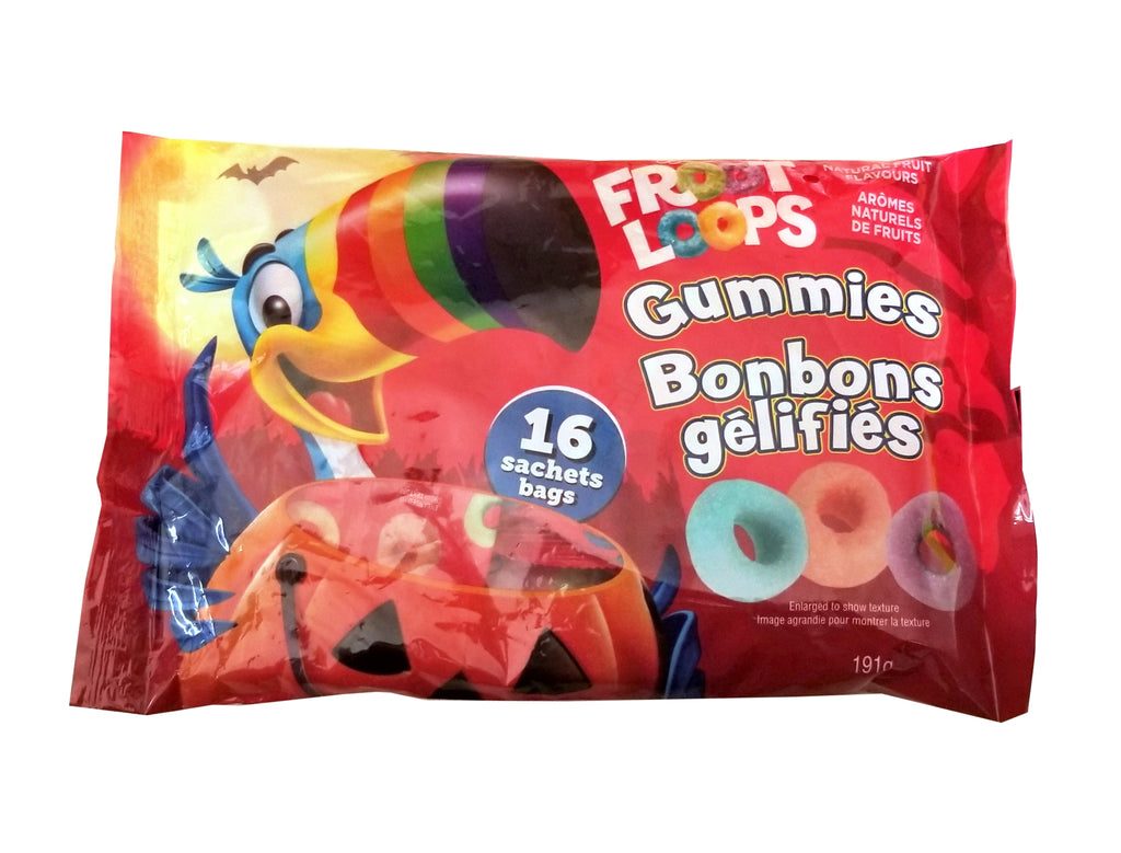 Kellogg's Froot Loops Gummies, 16ct, 191g/6.7 oz. Bag {Imported from Canada}