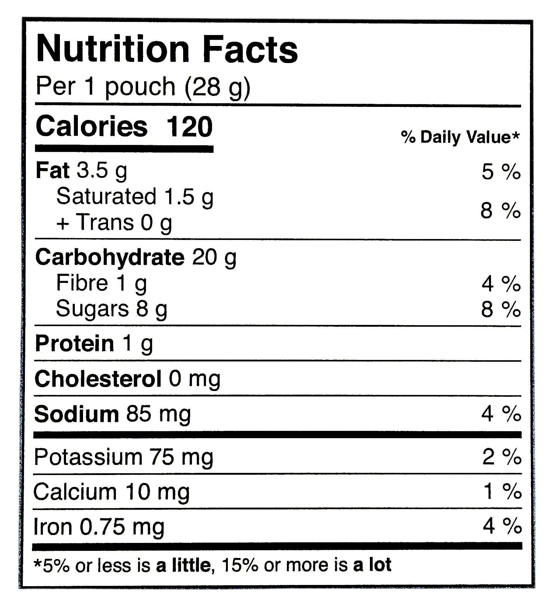 Funcookies Hockey Pucks Chocolate Cookies, Lunch Box Snacks , (6 pouches) 168g/6 oz., Box, nutrition facts label.