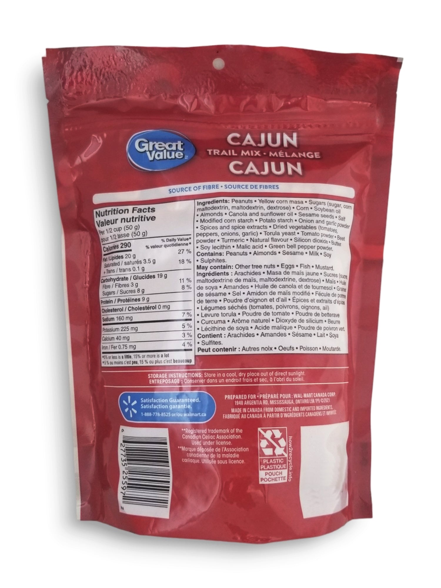 Great Value Cajun Trail Mix, 450g/1 lb. Bag