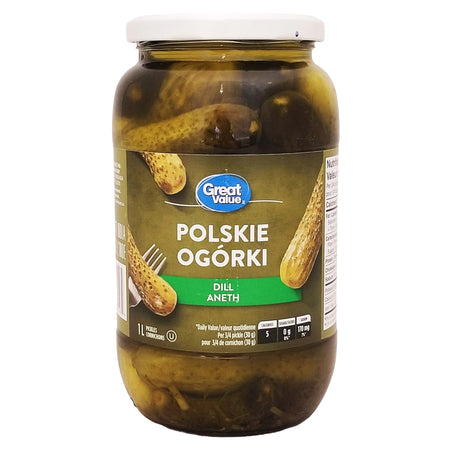 Great Value Polskie Ogorki Dill Pickles 1 L (33.8 fl oz)