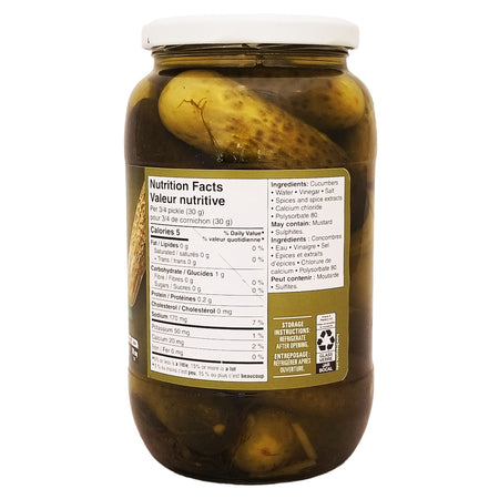 Great Value Polskie Ogorki Dill Pickles 1 L (33.8 fl oz)