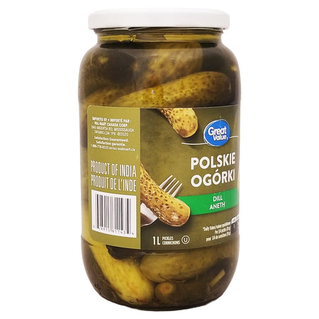 Great Value Polskie Ogorki Dill Pickles 1 L (33.8 fl oz)