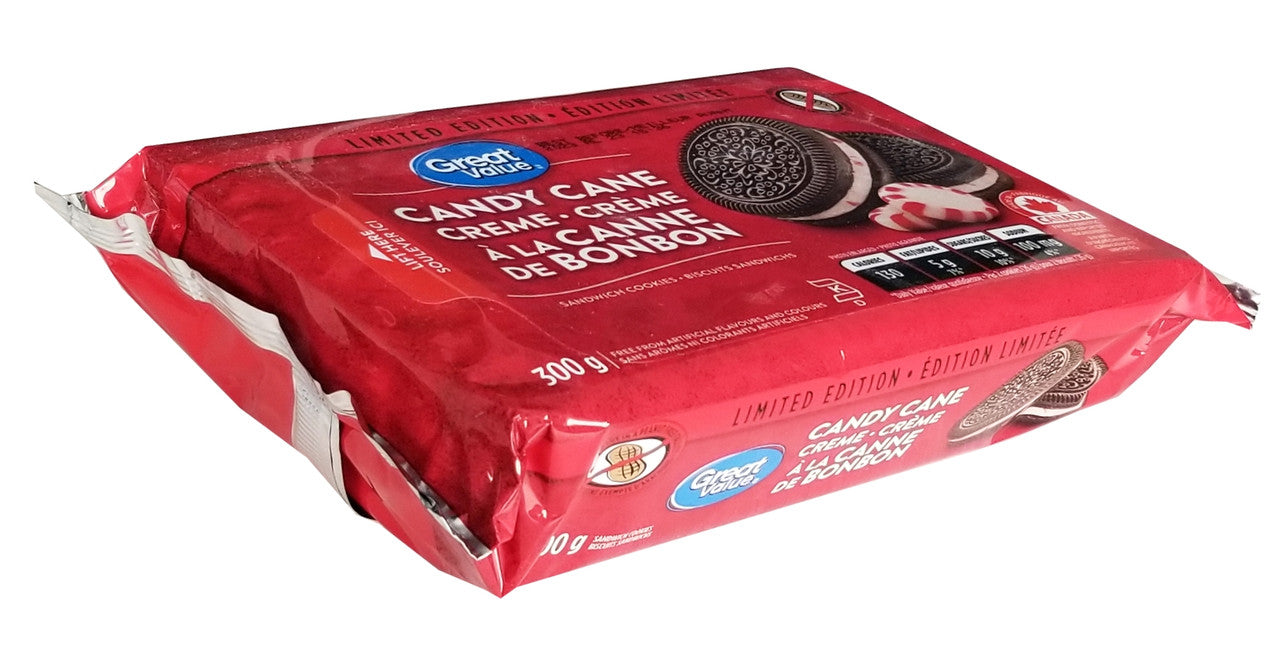 Great Value Candy Cane Creme Sandwich Cookies, 300g/10.5 oz. {Imported from Canada}