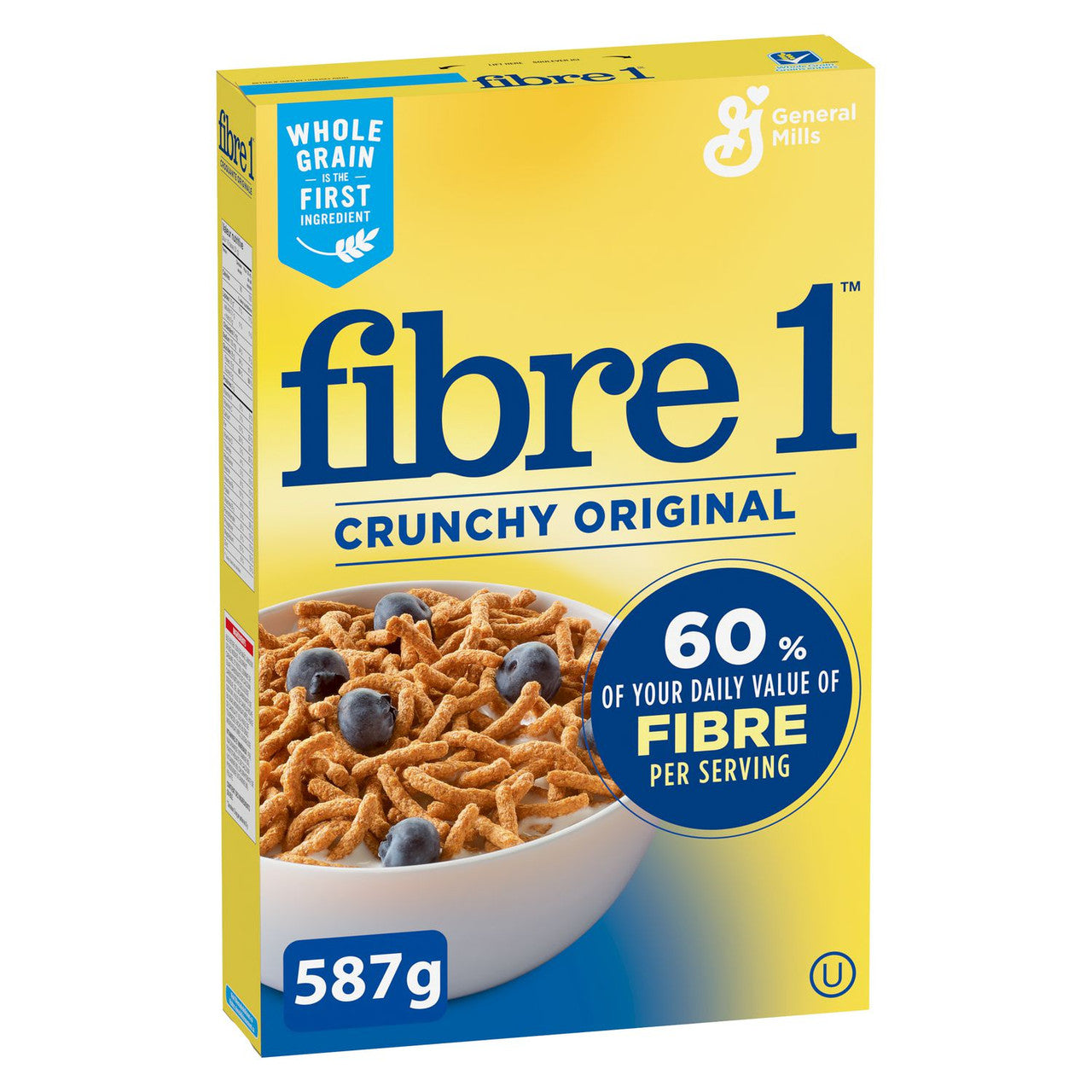 General Mills, Fibre 1 Crunchy Original Cereal, 587g/20.5 oz., Box