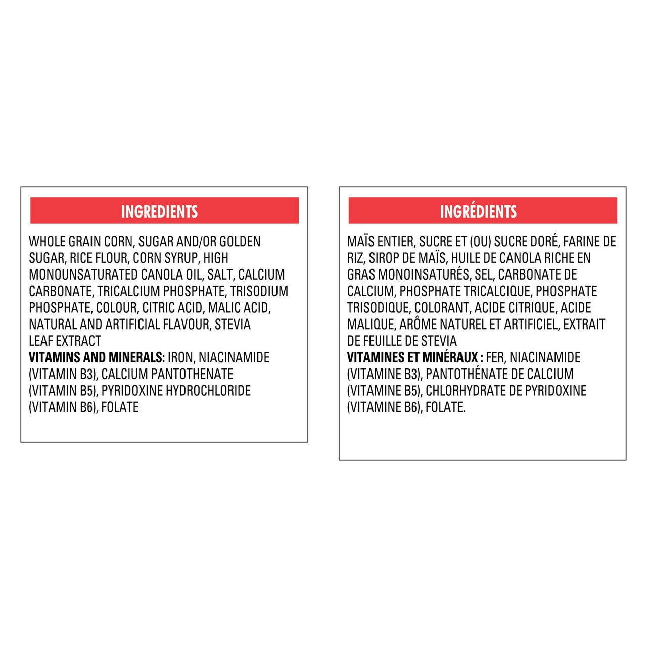 General Mills, Trix Fruity Shapes Cereal, 303g/10.7oz Box Ingredients
