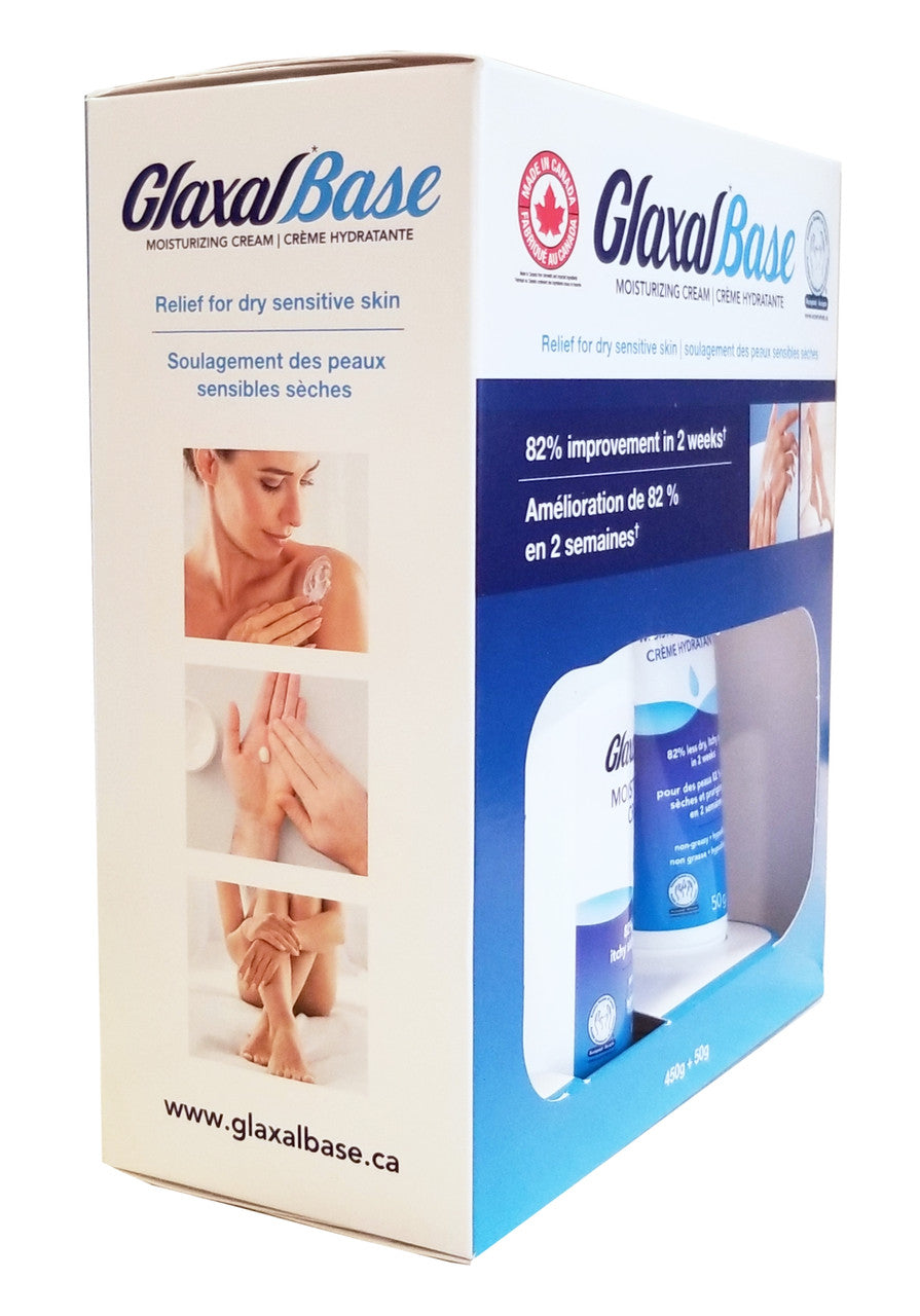 Glaxal Base Moisturizing Cream, 450g/15.75 oz. and 50g/1.75 oz. Bottles {Imported from Canada}