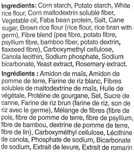 Glutino Gluten Free Pretzel Twists, 400g, Ingredients Label