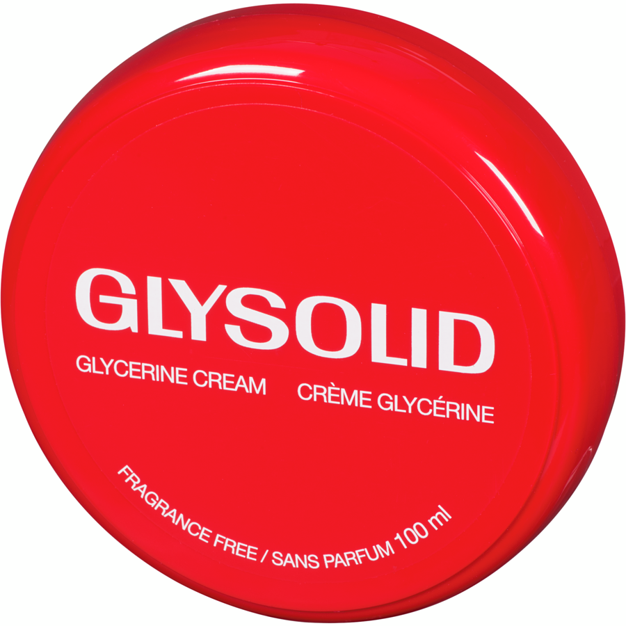 Glysolid Glycerine Cream, 100mL/3.5 fl. oz. Jar Angle