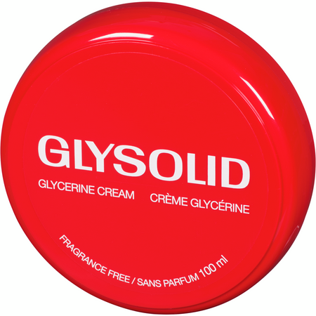 Glysolid Glycerine Cream, 100mL/3.5 fl. oz. Jar Angle