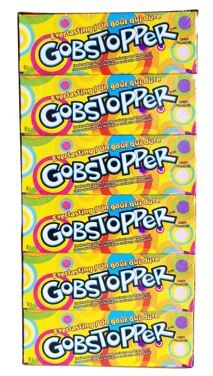 Everlasting Gobstopper Jawbreaker Candy, 24 x 50g/1.75 oz. Boxes (Imported from Canada)