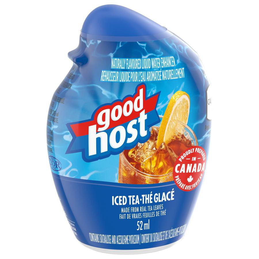 Good Host Original Iced Tea Liquid Water Enhancer, 52mL/1.8 fl. oz. Bottle Left Angle