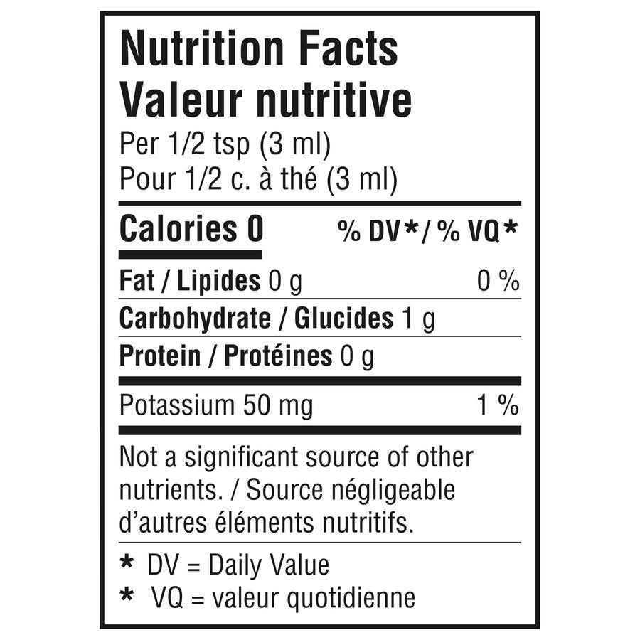 Good Host Original Iced Tea Liquid Water Enhancer, 52mL/1.8 fl. oz. Bottle Nutrition Facts