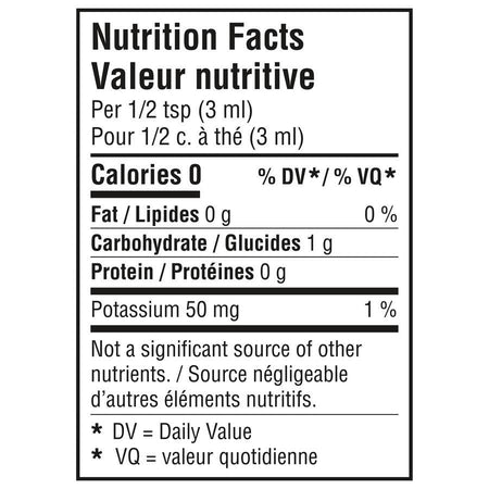 Good Host Original Iced Tea Liquid Water Enhancer, 52mL/1.8 fl. oz. Bottle Nutrition Facts