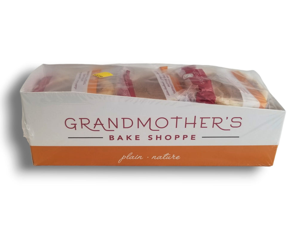 Grandmother's Bake Shoppe Plain Butter Tarts, 6 x 120g/4.2 oz. Individually Wrapped Tarts