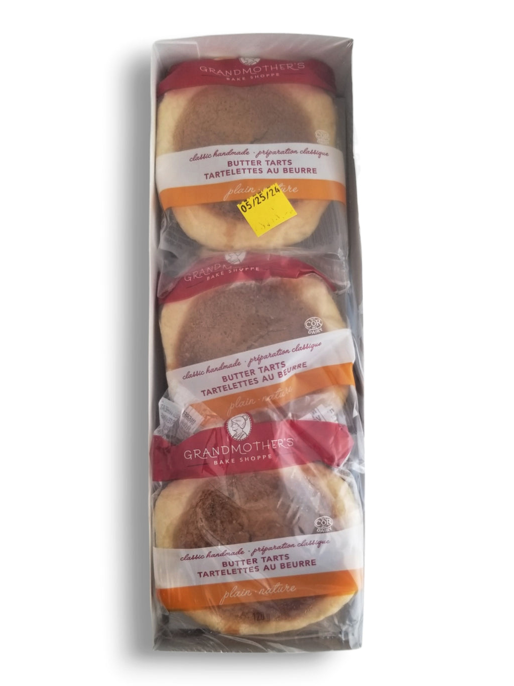 Grandmother's Bake Shoppe Plain Butter Tarts, 6 x 120g/4.2 oz. Individually Wrapped Tarts