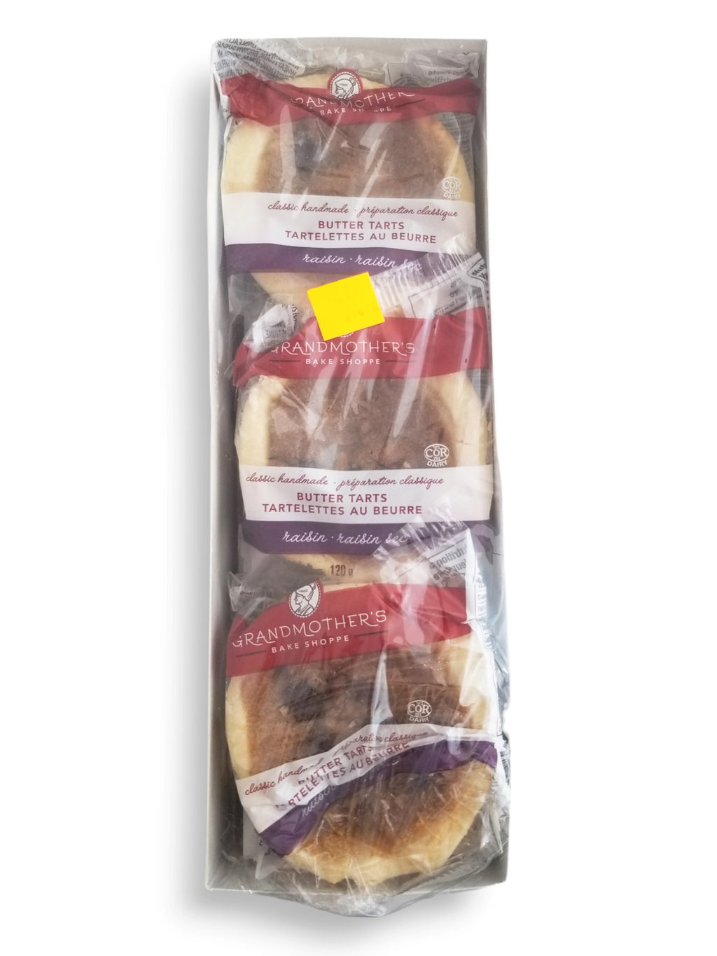 Grandmother's Bake Shoppe Raisin Butter Tarts, 6 x 120g/4.2 oz. Individually Wrapped Tarts