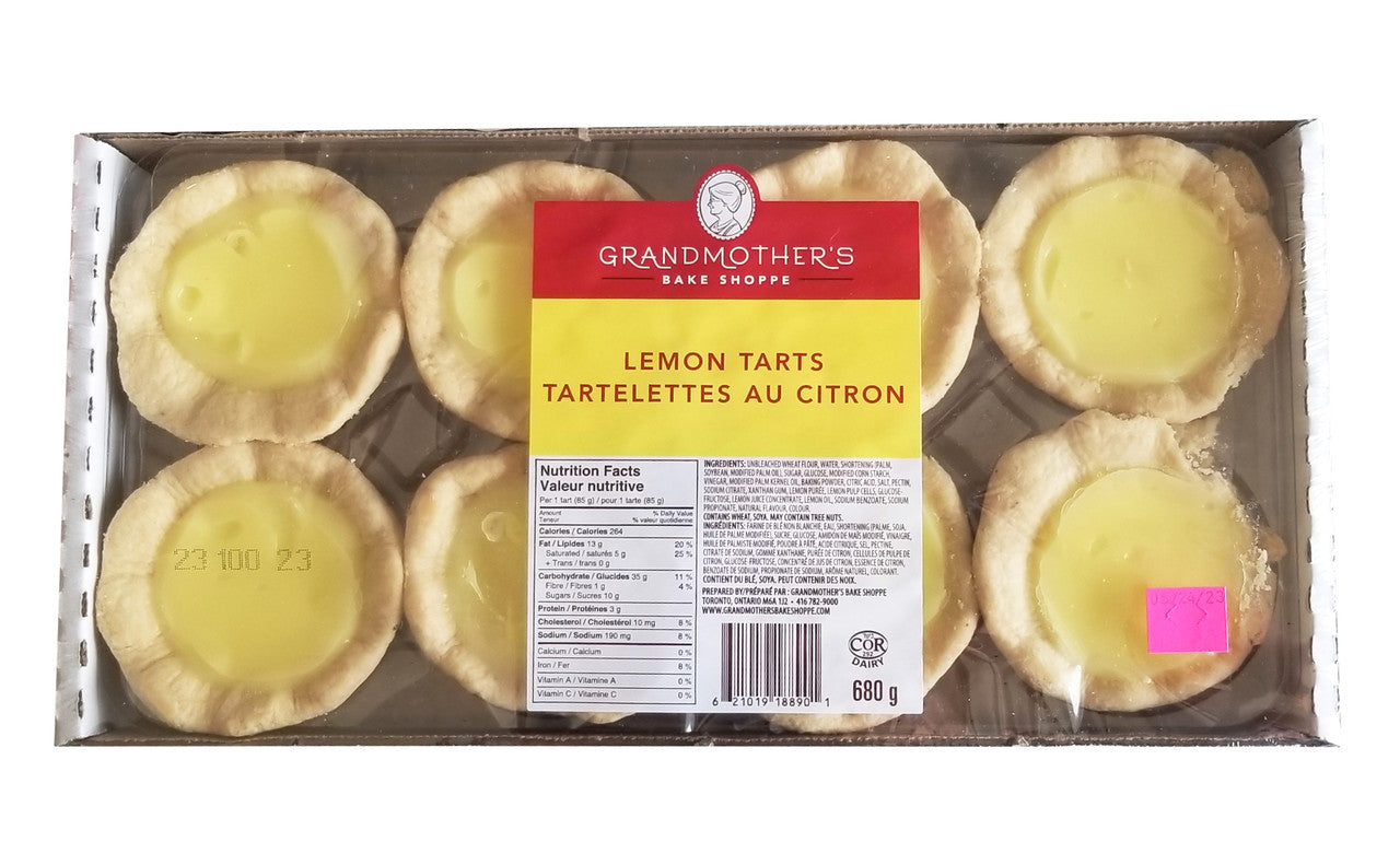 Grandmother's Bake Shoppe Lemon Tarts, 8ct, 680g/24 oz. Box {Imported from Canada}