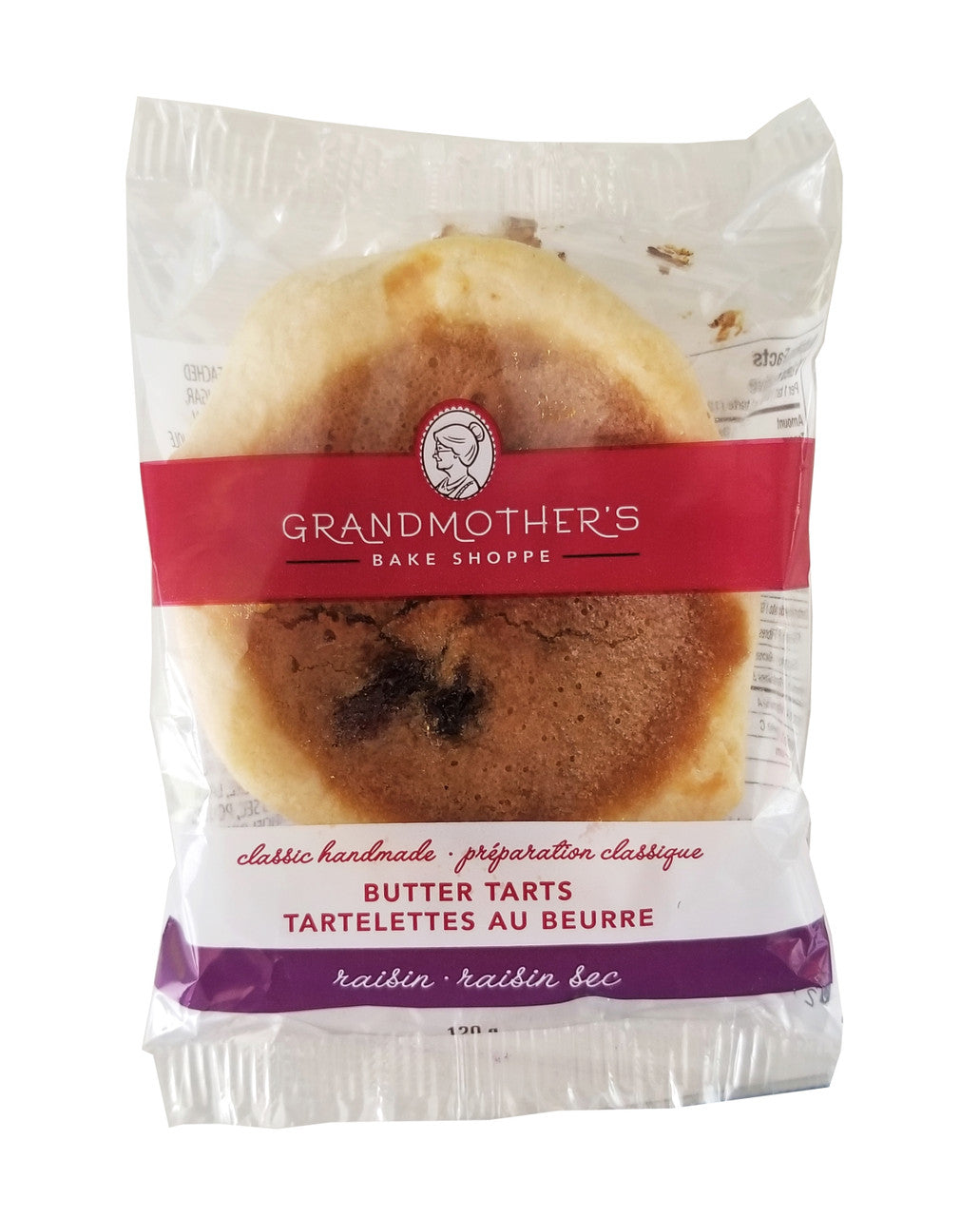 Grandmother's Bake Shoppe Raisin Butter Tarts, 120g/4.2 oz., 1 Tart {Imported from Canada}