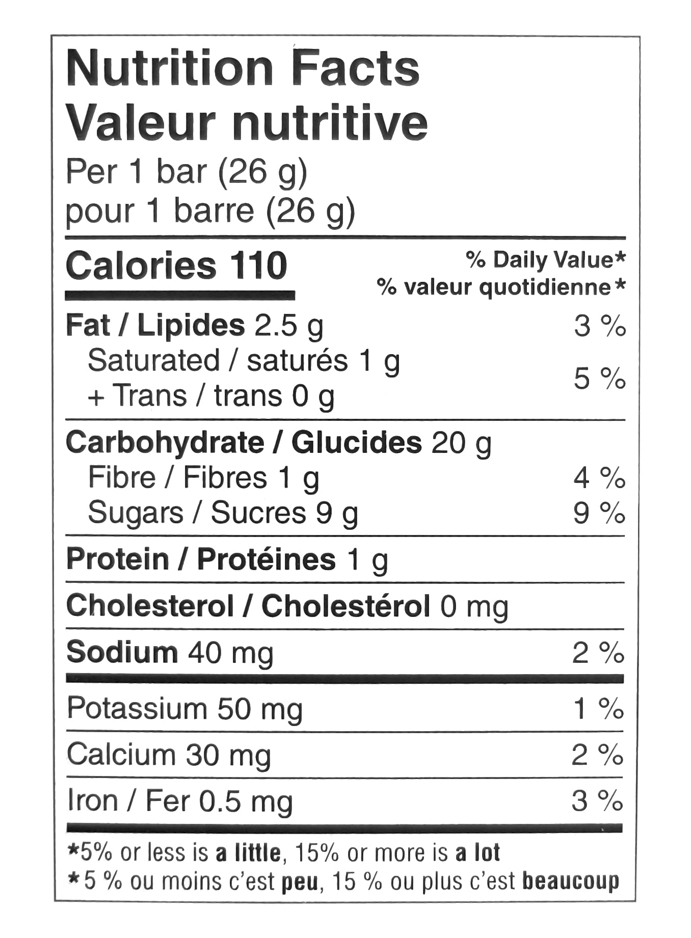 Great Value Chewy S'mores Granola Bars, 8 Bars, 210g/7.35 oz. Box Nutrition Facts