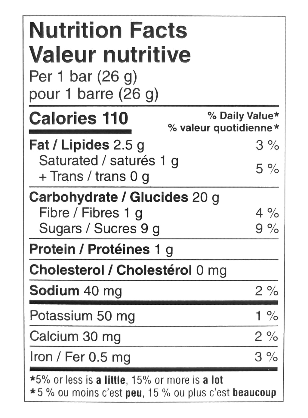 Great Value Chewy S'mores Granola Bars, 8 Bars, 210g/7.35 oz. Box Nutrition Facts