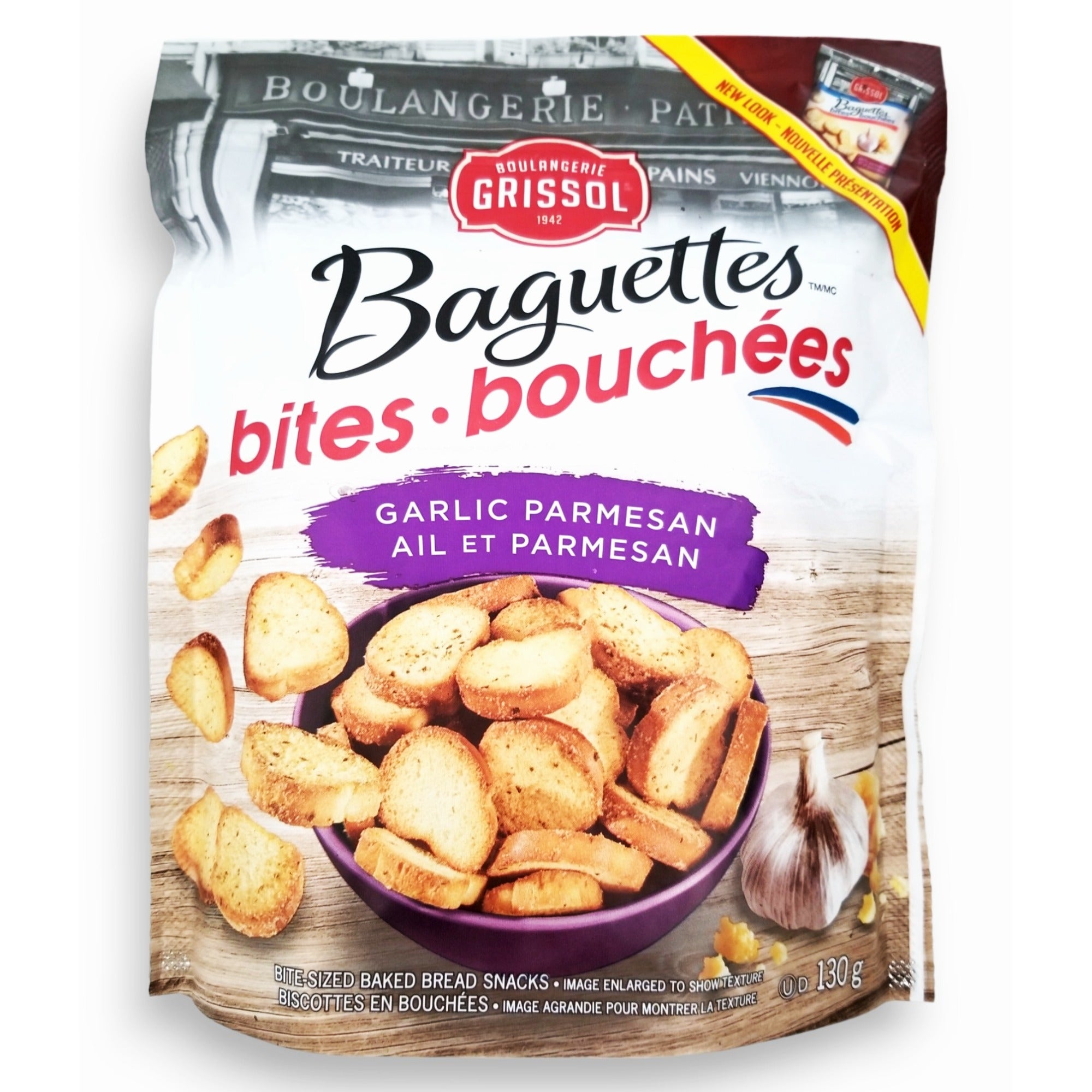 Grissol Baguettes Bites Garlic Parmesan, 130 g (4.6 oz)