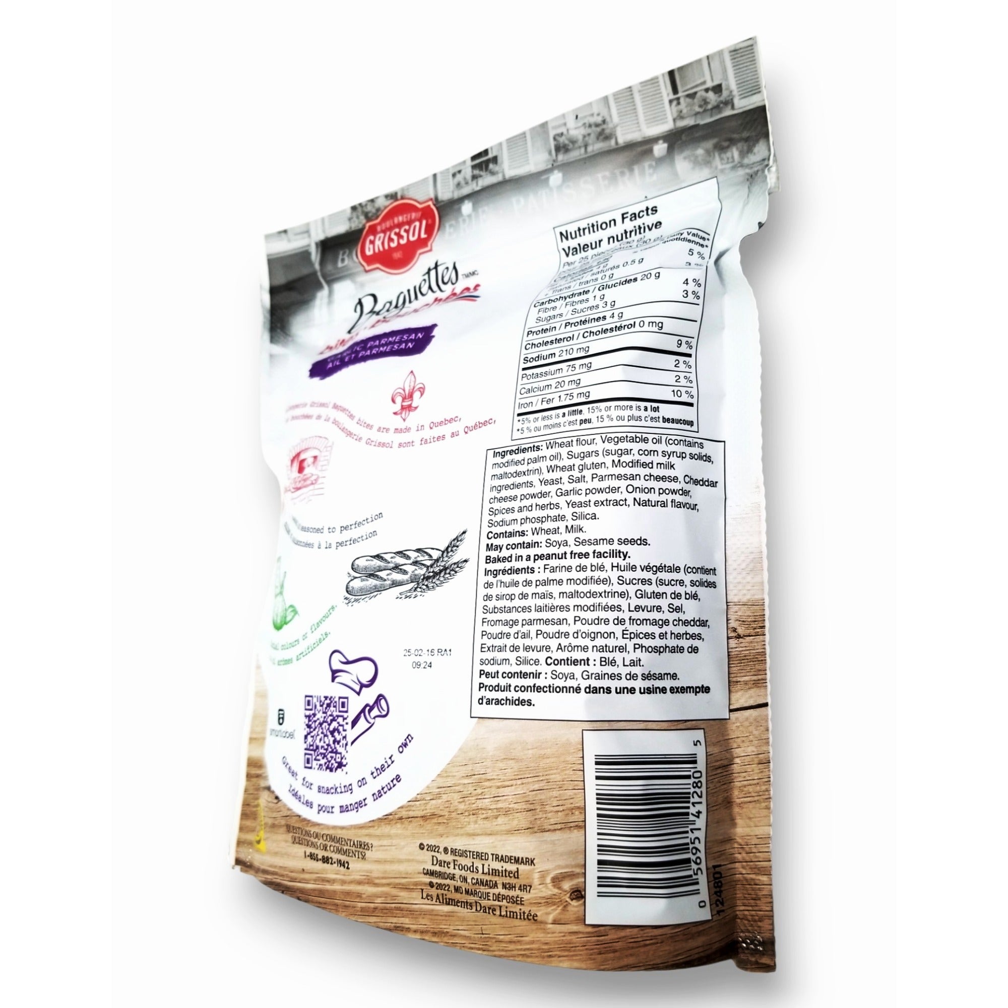 Grissol Baguettes Bites Garlic Parmesan, 130 g (4.6 oz)