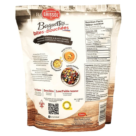 Grissol Baguettes Bites Romano Cheese & Black Pepper, 120 g (4.2 oz)