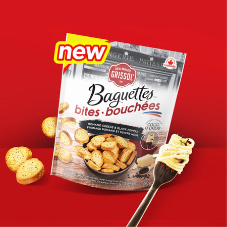 Grissol Baguettes Bites Romano Cheese & Black Pepper, 120 g (4.2 oz)