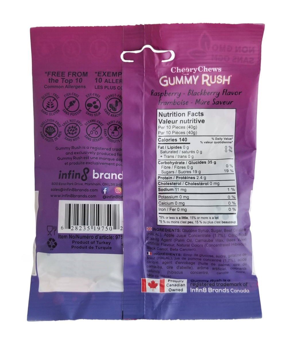 Gummy Rush Berry Bliss Gummies, 70g/2.5 oz. Bag