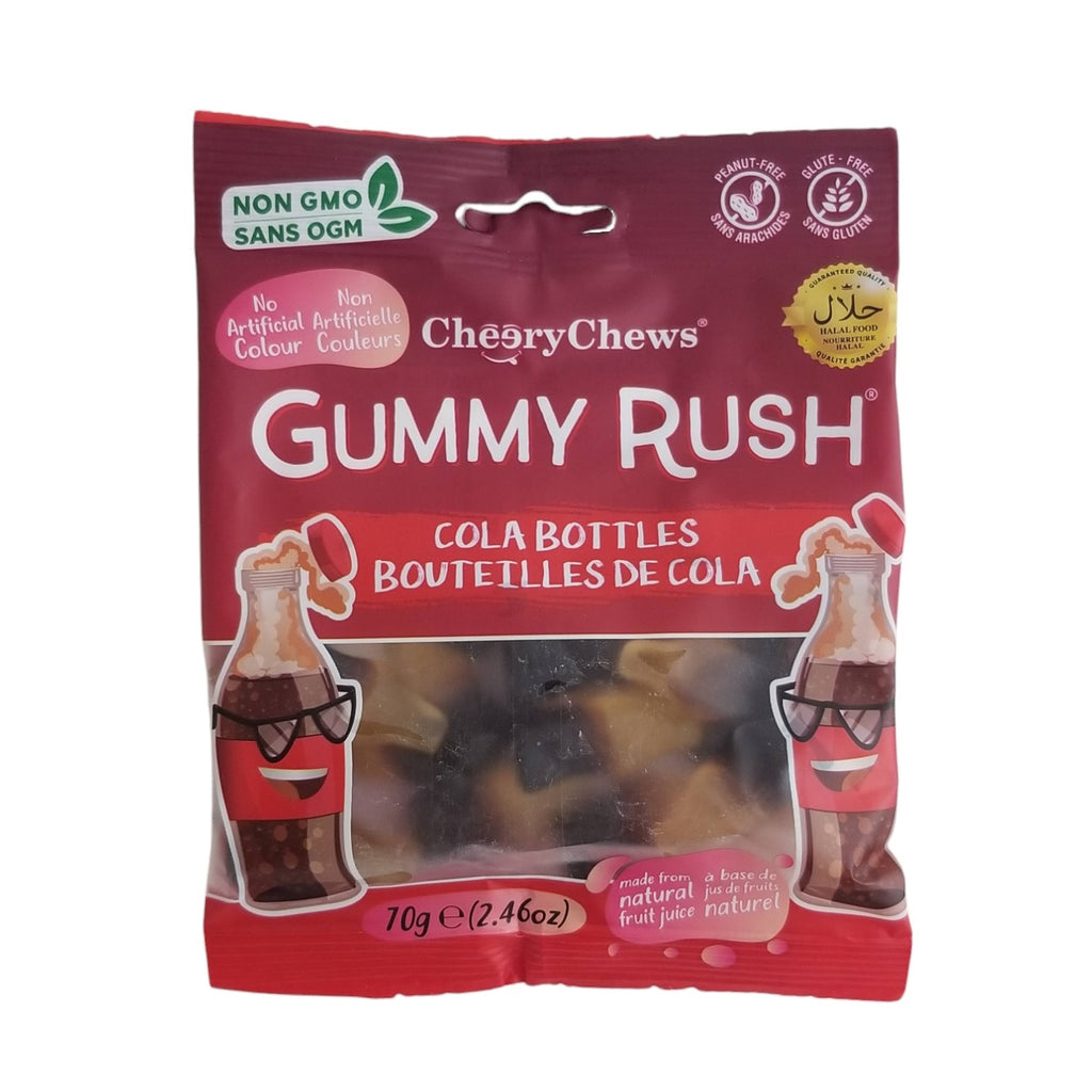 Gummy Rush Cola Bottles Gummies, 70g/2.5 oz. Bag