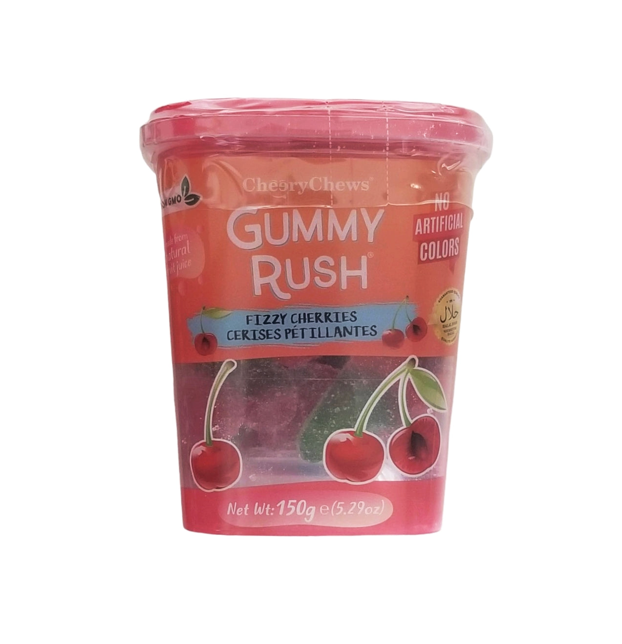 Gummy Rush Fizzy Cherries Front