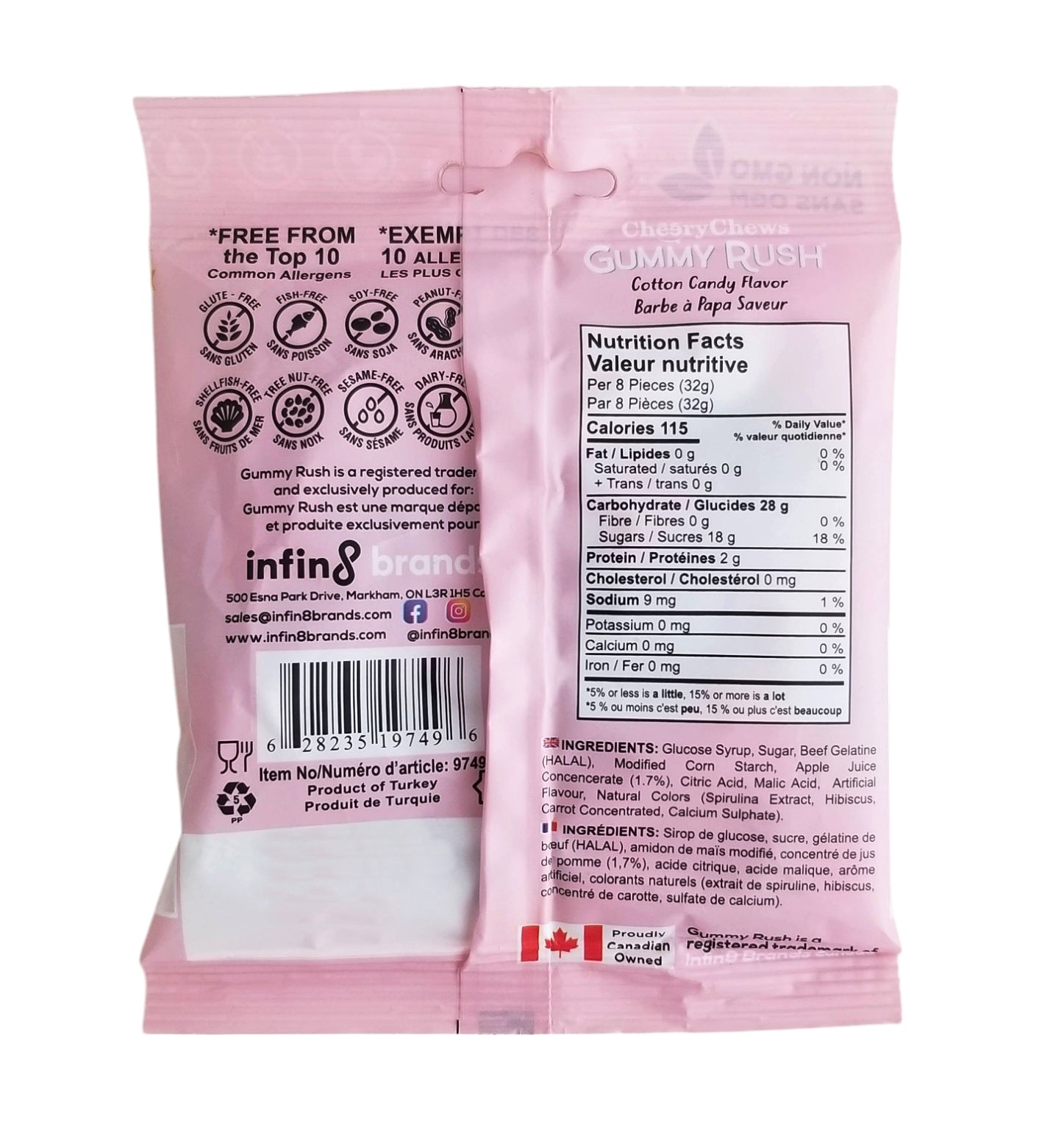 Gummy Rush Sour Baby Bottles Gummies, 70g/2.5 oz. Bag